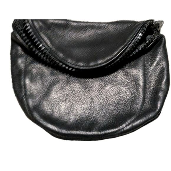 Leather Biker Bag Motorcycle Pouch Black clips Casper’s Leather USA Small - Picture 2 of 4